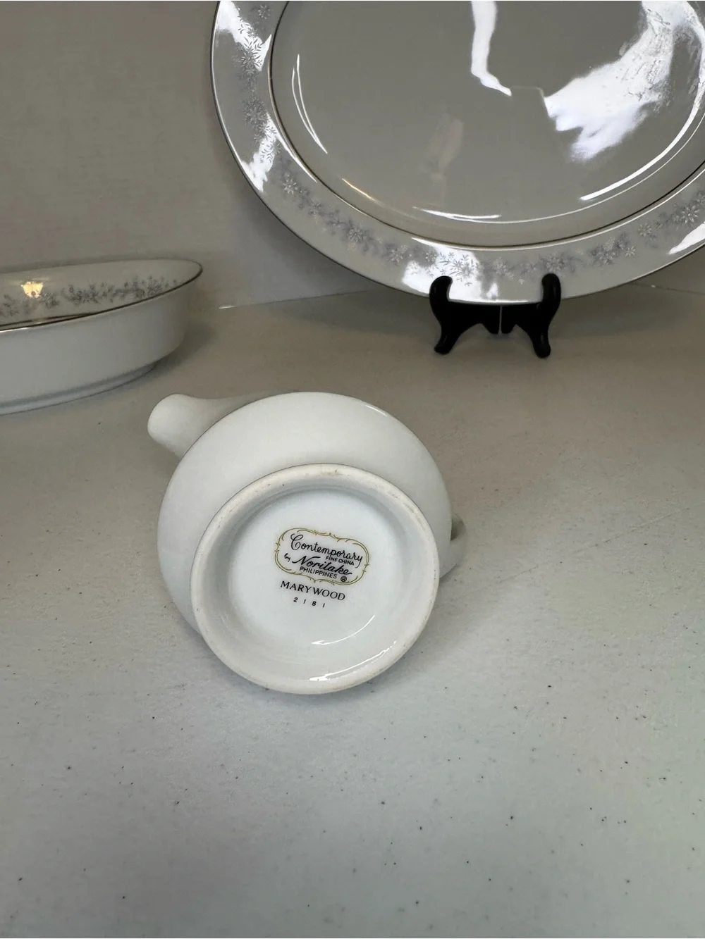 Noritake Marywood 2181 Oval Serving Bowl & Platter, Sugar & Creamer & S&P